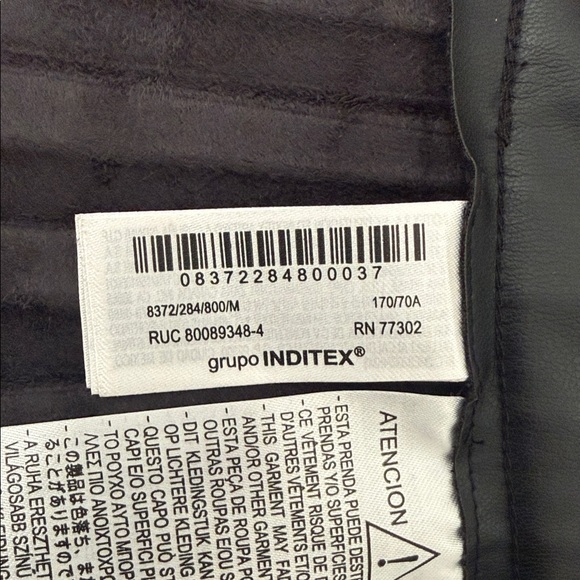 NWT Zara Black Faux Leather Pleated Mini Skirt - Picture 7 of 10